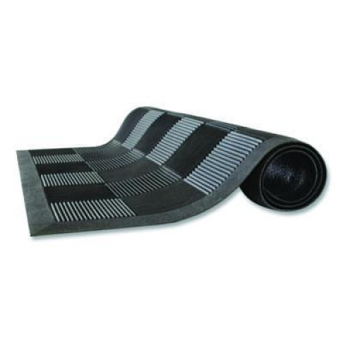 Guardian Parquet Scraper Mat, Black Blade Ribbed Rubber Surface, 36" x 60" (PARQUET3X5)