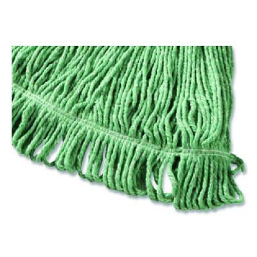 Rubbermaid Commercial Super Stitch Blend Mop, Cotton/Synthetic, Medium, Green (D21206GR00)