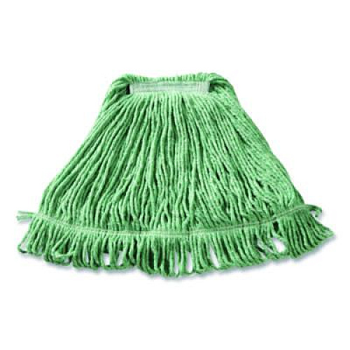 Rubbermaid Commercial Super Stitch Blend Mop, Cotton/Synthetic, Medium, Green (D21206GR00)