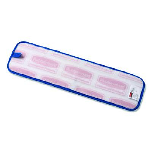 Rubbermaid Commercial HYGEN Microfiber Wet Mop Pad, 18", Blue (FGQ41000BL00)