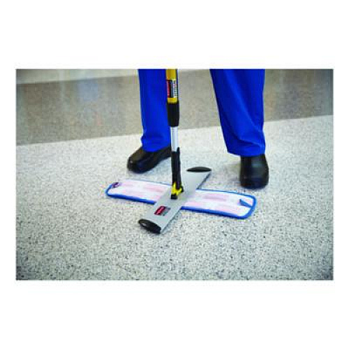 Rubbermaid Commercial HYGEN Microfiber Wet Mop Pad, 18", Blue (FGQ41000BL00)