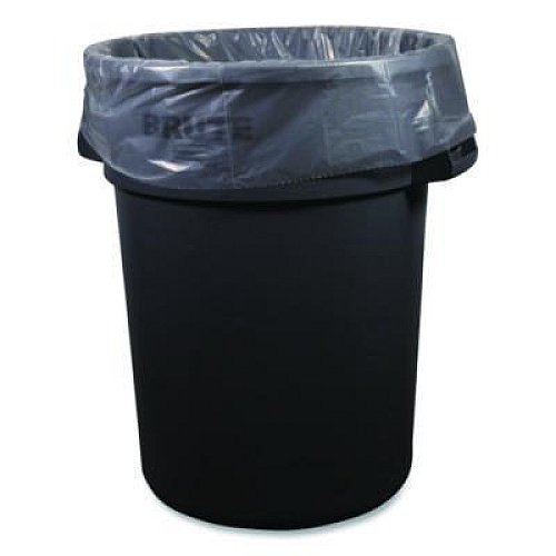 Boardwalk Low-Density Waste Can Liners, 32 gal, 0.9 mil, 33 x 44, Clear, Perforated Roll, 5 Bags/Roll, 20 Rolls/Carton (334409CL)