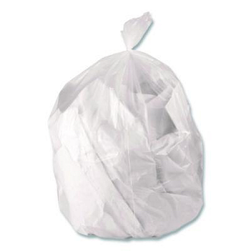 Boardwalk Low-Density Waste Can Liners, 44 gal, 1.3 mil, 37 x 50, Clear, Perforated Roll, 100/Carton (375013CL)