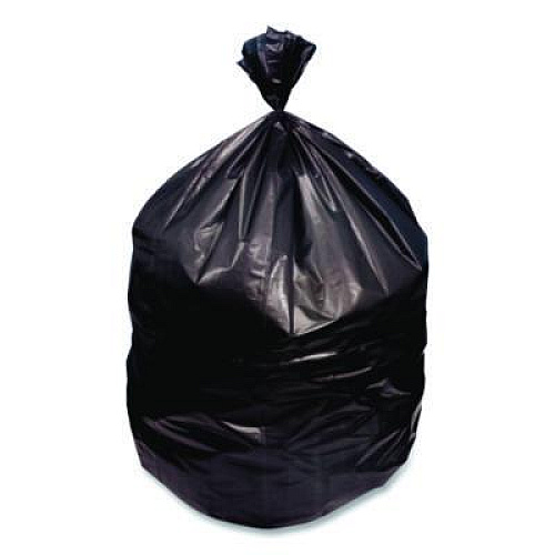 Boardwalk High-Density Can Liners, 60 gal, 22 mic, 38 x 60, Black, Perforated Roll, 150/Carton (385822K)