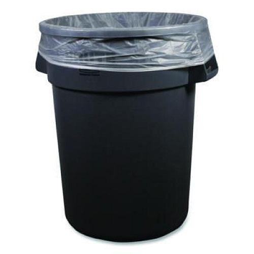 Boardwalk High-Density Can Liners, 45 gal, 12 mic, 40 x 48, Natural, Perforated Roll, 250/Carton (404812N)