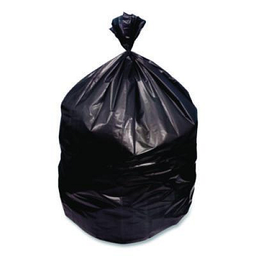 Heritage X-Liner Reprocessed Liners, 60 gal, 2 mil, 38 x 58, Black, Perforated Roll, 100/Carton (X7658QKR02)