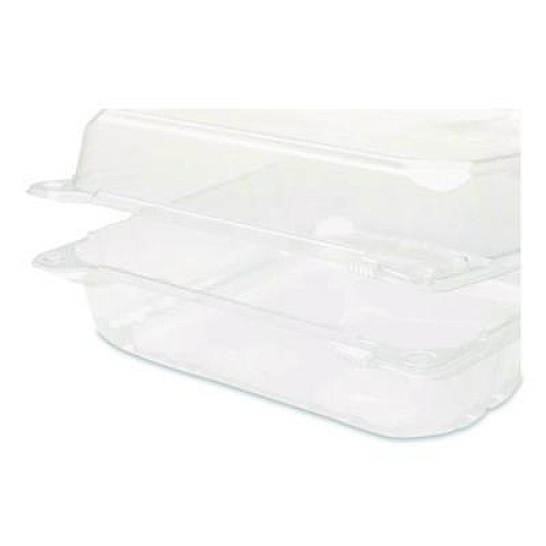 Karat PET Plastic Hinged Container, 9 x 9 x 3.6, Clear, Plastic, 100/Pack, 2 Packs/Carton (FPHC99PET1C)