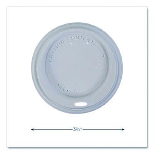 Hot Beverage Paper Cup Lids 10 oz, Fits FLAVIA 10 oz Paper Cup, White, 100/Sleeve, 10 Sleeves/Carton (25200019)
