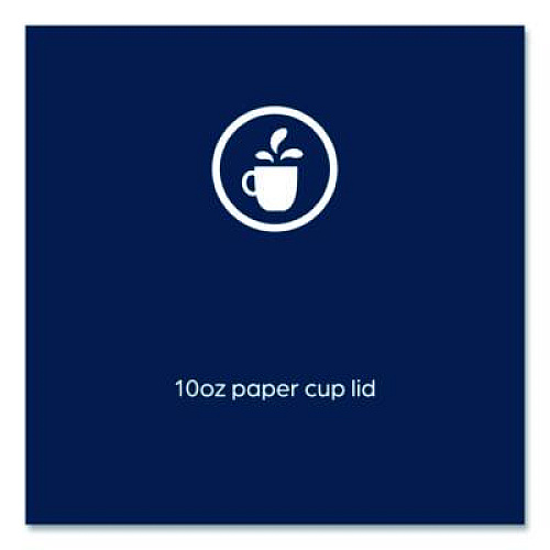 Hot Beverage Paper Cup Lids 10 oz, Fits FLAVIA 10 oz Paper Cup, White, 100/Sleeve, 10 Sleeves/Carton (25200019)