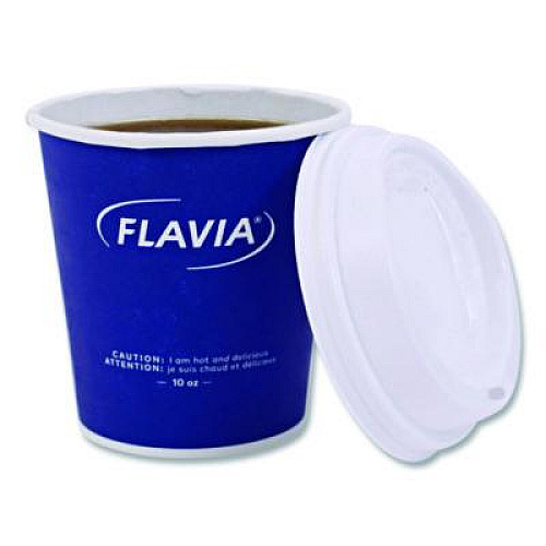 Hot Beverage Paper Cup Lids 10 oz, Fits FLAVIA 10 oz Paper Cup, White, 100/Sleeve, 10 Sleeves/Carton (25200019)