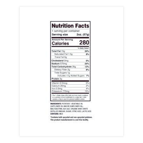 Uglies Kettle Potato Chips, Salt and Vinegar, 2 oz Bags, 24/Carton (DFN26104)