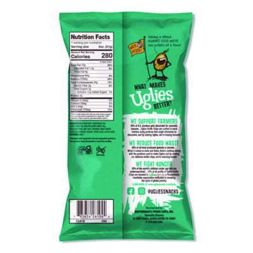 Uglies Kettle Potato Chips, Salt and Vinegar, 2 oz Bags, 24/Carton (DFN26104)