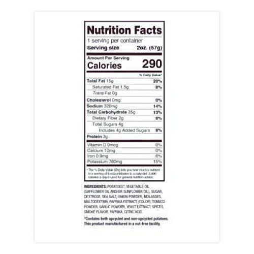 Uglies Kettle Potato Chips, Bar-B-Que, 2 oz Bags, 24/Carton (DFN26103)