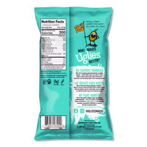Uglies Kettle Potato Chips, Sea Salt, 2 oz Bags, 24/Carton (DFN26102)