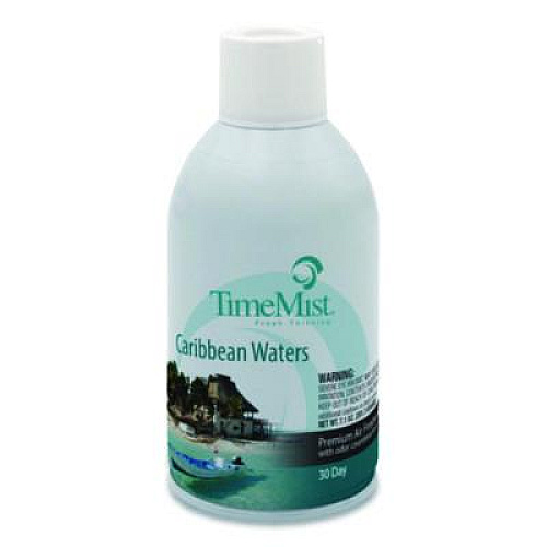 TimeMist Premium Metered Air Freshener Refill, Caribbean Waters, 7.1 oz Aerosol Spray 12/Carton (1042756)