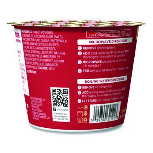 Idahoan Buttery Homestyle Mashed Potatoes, 1.5 oz Cup, 10/Carton (IDA33141)