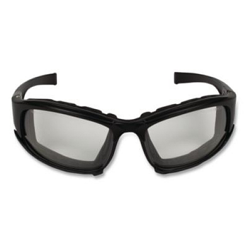 KleenGuard V50 Calico Safety Eyewear with Head Strap, Black Full Frame, Clear Dual Anti-Fog Lens (25672EA)