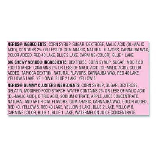 NERDS Variety Mix, 90 Pieces, Assorted Flavors, 2.6 lb Bag (FER08189)