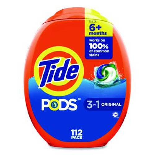 PODS Laundry Detergent, Pods, Tide Original, 112 Pods/Tub (03243PK)