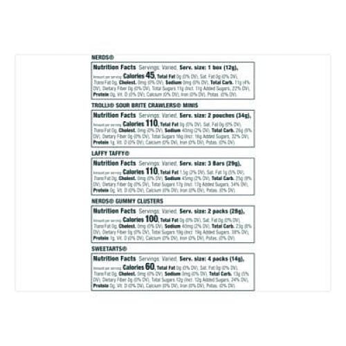 Ferrara Party Mix Stand-Up Bag, 75 Pieces, Assorted Flavors, 1.7 lb Bag (FER07938)