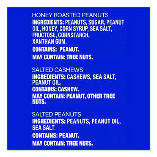 Planters Salted Nuts Variety Pack, Assorted Flavors, 1.5 oz/1.75 oz Packs, 24/Carton (884624)