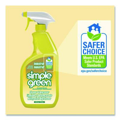 Simple Green Industrial Cleaner and Degreaser, Concentrated, Lemon, 24 oz Spray Bottle (14002)