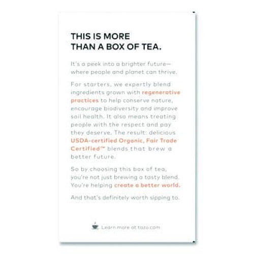Tazo Tea Bags, Organic Calm Camomile, 16/Box (TAZ00354BX)