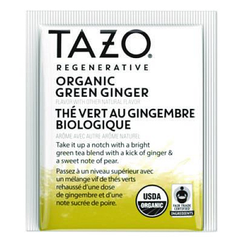 Tazo Tea Bags, Organic Green Ginger, 16/Box (TAZ00356BX)