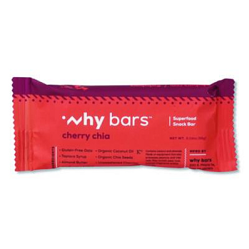 Why Bars Superfood Snack Bar, Cherry Chia, 2.04 oz Bar, 12/Box (WHY16205)