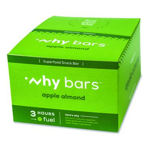 Why Bars Superfood Snack Bar, Apple Almond, 2.04 oz Bar, 12/Box (WHY16208)