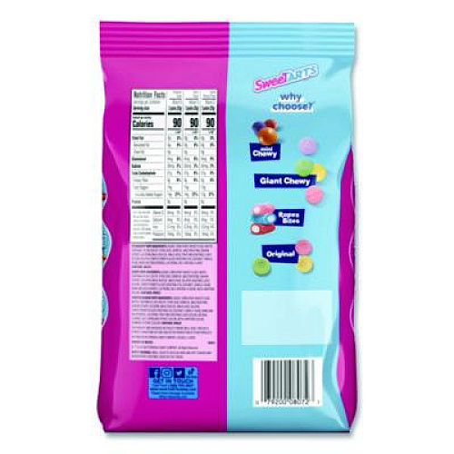 SweeTARTS Candy Treat-Size Ropes, Variety Mix, Assorted Flavors, 15 oz Bag (FER08072)