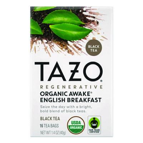 Tazo Tea Bags, Organic Awake English Breakfast, 16/Box (TAZ00303BX)