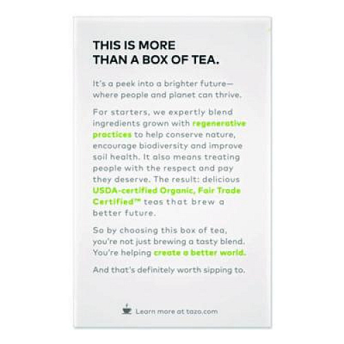 Tazo Tea Bags, Organic Zen, 16/Box (TAZ00309BX)