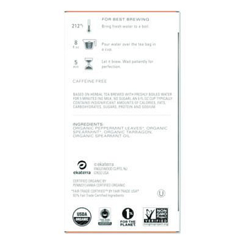 Tazo Tea Bags, Organic Refresh Mint, 16/Box (TAZ00350BX)