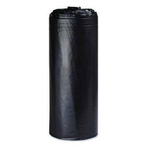 Inteplast Group Low-Density Commercial Can Liners, 33 gal, 1.5 mil, 33" x 39", Black, Interleaved Roll, 20 Bags/Roll, 5 Rolls/Carton (SL3339150K)