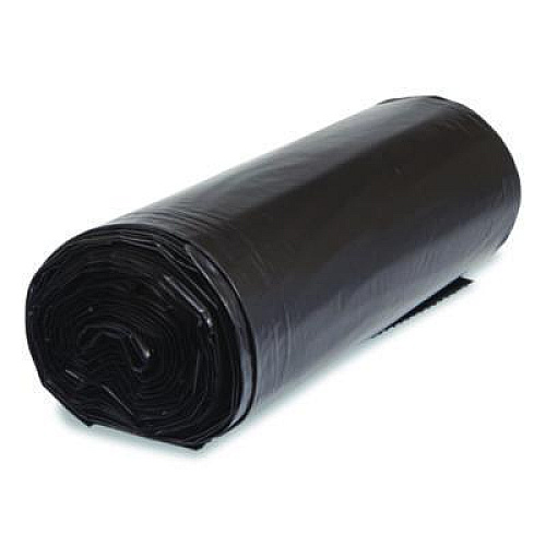 Inteplast Group Low-Density Commercial Can Liners, 33 gal, 1.5 mil, 33" x 39", Black, Interleaved Roll, 20 Bags/Roll, 5 Rolls/Carton (SL3339150K)