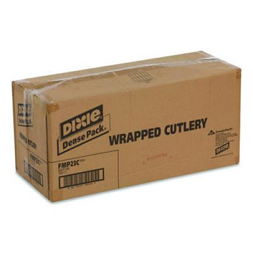 Dixie Mediumweight Polypropylene Cutlery, Individually Wrapped, Fork, Plastic, White, 1,000/Carton (FMP23C)