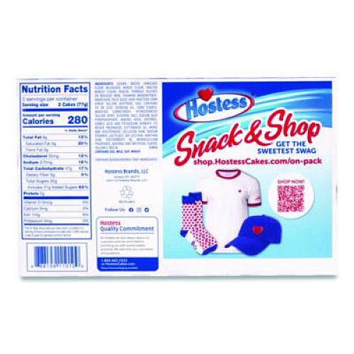 Hostess Twinkies, Vanilla, 1.36 oz Individually Wrapped, 10/Pack, 3 Packs/Carton (60004132)