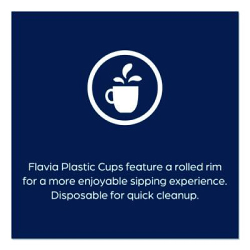 Cold Cups 12 oz, Blue Band Flavia Logo, Clear/Blue, 1,000/Carton (25200058)