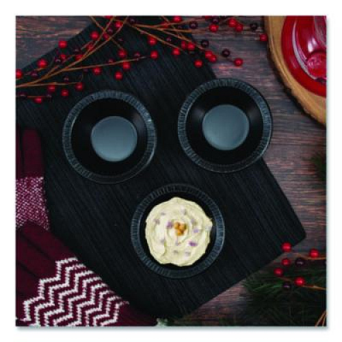 Dart Quiet Classic Laminated Foam Dinnerware, Bowl, 5 oz, Black, 125/Sleeve, 8 Sleeves/Carton (5BWBQ)
