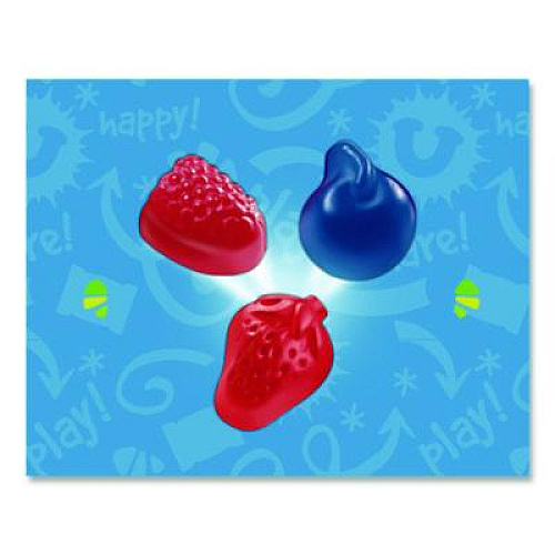 Ferrara Funables Fruity Snacks, Mixed Berry, 2.5 oz Bag, 48/Carton (05475)