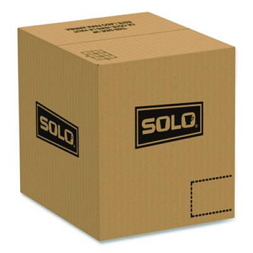 SOLO Creative Carryouts OctaView Hinged Lid Containers, 9.13 x 9.55 x 2.38, Black/Clear, Plastic, 100/Carton (809013PP94)