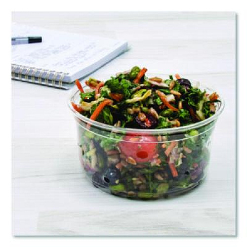 Dart MicroGourmet Food Containers, 12 oz, 4.68" Diameter x 2.25"h, Clear, Plastic, 500/Carton (MN120100)
