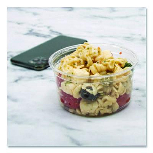 Dart MicroGourmet Food Containers, 12 oz, 4.68" Diameter x 2.25"h, Clear, Plastic, 500/Carton (MN120100)