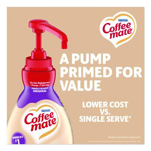 Coffee mate Liquid Coffee Creamer, Sweetened Original, 1.5 L Pump Bottle (13799)