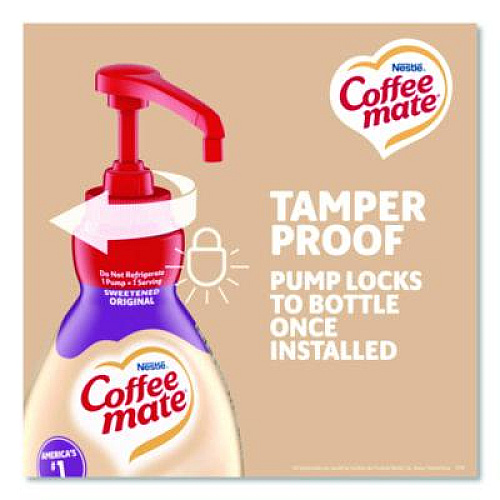 Coffee mate Liquid Coffee Creamer, Sweetened Original, 1.5 L Pump Bottle, 2/Carton (13799CT)