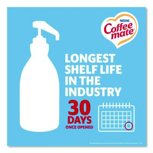Coffee mate Liquid Coffee Creamer, French Vanilla, 1.5 L Pump Bottle, 2/Carton (31803CT)