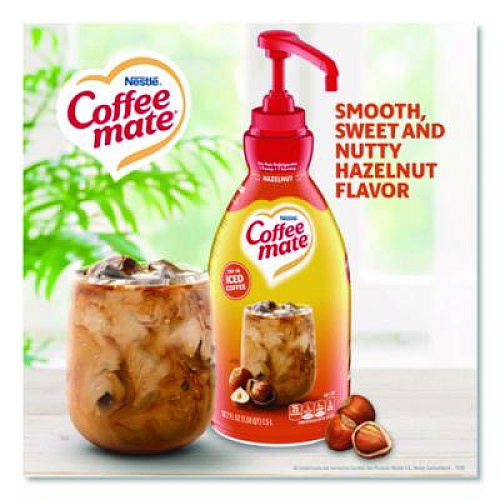 Coffee mate Liquid Coffee Creamer, Hazelnut, 1.5 L Pump Bottle (31831)