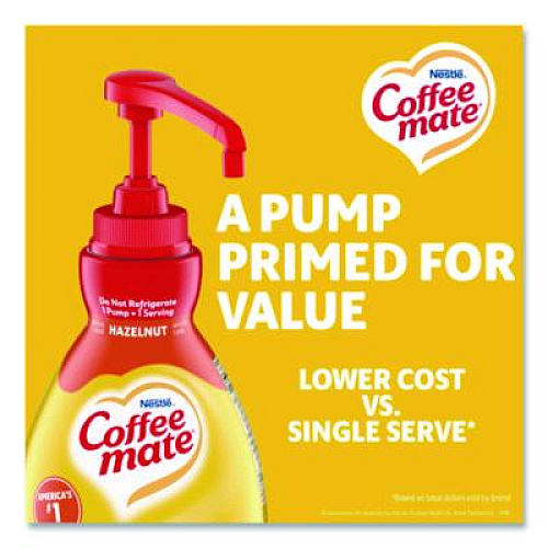 Coffee mate Liquid Coffee Creamer, Hazelnut, 1.5 L Pump Bottle (31831)