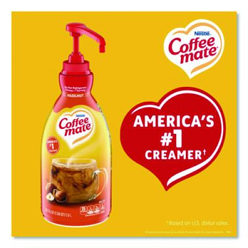 Coffee mate Liquid Coffee Creamer, Hazelnut, 1.5 L Pump Bottle (31831)